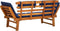 vidaXL - Tuinbank - met - kussens - 2-in-1 - 190 - cm - massief - acaciahout