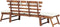 vidaXL - Tuinbank - met - kussens - 2-in-1 - 190 - cm - massief - acaciahout