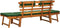 vidaXL - Tuinbank - met - kussens - 2-in-1 - 190 - cm - massief - acaciahout