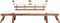 vidaXL - Tuinbank - met - kussens - 2-in-1 - 190 - cm - massief - acaciahout