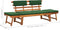 vidaXL - Tuinbank - met - kussens - 2-in-1 - 190 - cm - massief - acaciahout