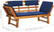 vidaXL - Tuinbank - met - kussens - 2-in-1 - 190 - cm - massief - acaciahout
