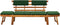vidaXL - Tuinbank - met - kussens - 2-in-1 - 190 - cm - massief - acaciahout