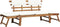 vidaXL - Tuinbank - met - kussens - 2-in-1 - 190 - cm - massief - acaciahout