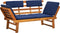 vidaXL - Tuinbank - met - kussens - 2-in-1 - 190 - cm - massief - acaciahout