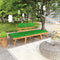 vidaXL - Tuinbank - met - kussens - 2-in-1 - 190 - cm - massief - acaciahout