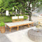 vidaXL - Tuinbank - met - kussens - 2-in-1 - 190 - cm - massief - acaciahout