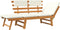 vidaXL - Tuinbank - met - kussens - 2-in-1 - 190 - cm - massief - acaciahout