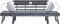 vidaXL - Tuinbank - met - kussens - 2-in-1 - 190 - cm - massief - acaciahout - grijs