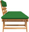 vidaXL - Tuinbank - met - kussens - 2-in-1 - 190 - cm - massief - acaciahout