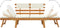 vidaXL - Tuinbank - met - kussens - 2-in-1 - 190 - cm - massief - acaciahout