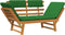 vidaXL - Tuinbank - met - kussens - 2-in-1 - 190 - cm - massief - acaciahout