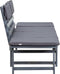 vidaXL - Tuinbank - met - kussens - 2-in-1 - 190 - cm - massief - acaciahout - grijs