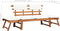 vidaXL - Tuinbank - met - kussens - 2-in-1 - 190 - cm - massief - acaciahout