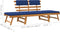 vidaXL - Tuinbank - met - kussens - 2-in-1 - 190 - cm - massief - acaciahout