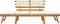 vidaXL - Tuinbank - met - kussens - 2-in-1 - 190 - cm - massief - acaciahout