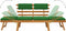 vidaXL - Tuinbank - met - kussens - 2-in-1 - 190 - cm - massief - acaciahout