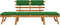 vidaXL - Tuinbank - met - kussens - 2-in-1 - 190 - cm - massief - acaciahout