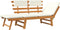 vidaXL - Tuinbank - met - kussens - 2-in-1 - 190 - cm - massief - acaciahout