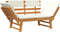 vidaXL - Tuinbank - met - kussens - 2-in-1 - 190 - cm - massief - acaciahout