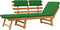 vidaXL - Tuinbank - met - kussens - 2-in-1 - 190 - cm - massief - acaciahout