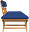 vidaXL - Tuinbank - met - kussens - 2-in-1 - 190 - cm - massief - acaciahout