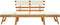 vidaXL - Tuinbank - met - kussens - 2-in-1 - 190 - cm - massief - acaciahout