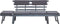vidaXL - Tuinbank - met - kussens - 2-in-1 - 190 - cm - massief - acaciahout - grijs