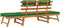 vidaXL - Tuinbank - met - kussens - 2-in-1 - 190 - cm - massief - acaciahout