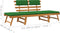 vidaXL - Tuinbank - met - kussens - 2-in-1 - 190 - cm - massief - acaciahout