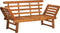 vidaXL - Tuinbank - met - kussens - 2-in-1 - 190 - cm - massief - acaciahout