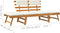 vidaXL - Tuinbank - met - kussens - 2-in-1 - 190 - cm - massief - acaciahout
