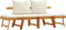 vidaXL - Tuinbank - met - kussens - 2-in-1 - massief - acaciahout