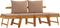 vidaXL - Tuinbank - met - kussens - 2-in-1 - massief - acaciahout