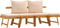 vidaXL - Tuinbank - met - kussens - 2-in-1 - massief - acaciahout
