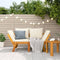 vidaXL - Tuinbank - met - kussens - 2-in-1 - massief - acaciahout