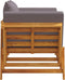 vidaXL - Tuinbank - met - kussens - 2-in-1 - massief - acaciahout