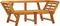 vidaXL - Tuinbank - met - kussens - 2-in-1 - massief - acaciahout