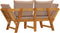 vidaXL - Tuinbank - met - kussens - 2-in-1 - massief - acaciahout
