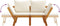 vidaXL - Tuinbank - met - kussens - 2-in-1 - massief - acaciahout