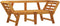 vidaXL - Tuinbank - met - kussens - 2-in-1 - massief - acaciahout