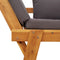 vidaXL - Tuinbank - met - kussens - 2-in-1 - massief - acaciahout