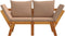 vidaXL - Tuinbank - met - kussens - 2-in-1 - massief - acaciahout