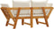 vidaXL - Tuinbank - met - kussens - 2-in-1 - massief - acaciahout