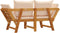 vidaXL - Tuinbank - met - kussens - 2-in-1 - massief - acaciahout