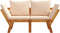 vidaXL - Tuinbank - met - kussens - 2-in-1 - massief - acaciahout
