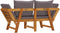 vidaXL - Tuinbank - met - kussens - 2-in-1 - massief - acaciahout