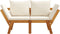 vidaXL - Tuinbank - met - kussens - 2-in-1 - massief - acaciahout