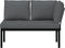 vidaXL - Tuinbank - met - kussens - aluminium - zwart