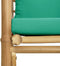 vidaXL - Tuinbank - met - kussens - bamboe - groen